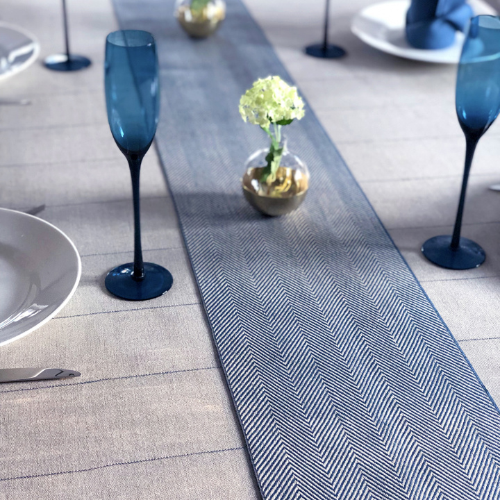 Festremsa Strandråg Runner in the group PRODUCTS / CHRISTMAS / Christmas runner at Växbo Lin (32)