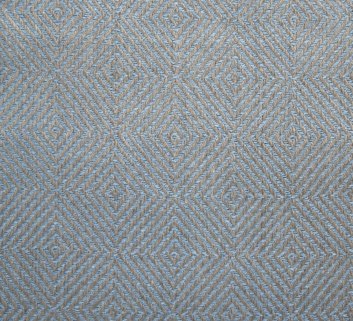 Rutig Strandråg Metervara bredd 35 cm ljusblå/oblekt i gruppen SORTIMENT / LINNETYGER / Metervaror hos Växbo Lin (34-20-35)