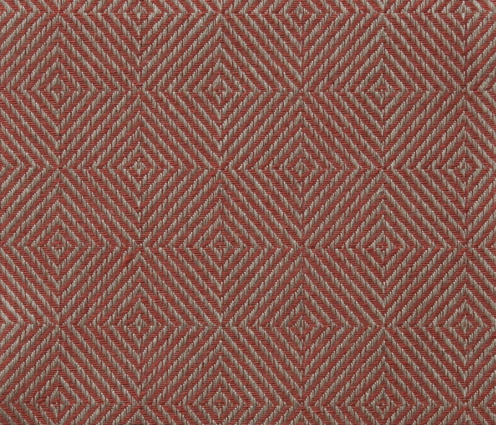 Rutig Strandråg Piece goods width 35 cm brick red/unbleached in the group PRODUCTS / LINEN FABRIC / Piece goods at Växbo Lin (34-4-35)