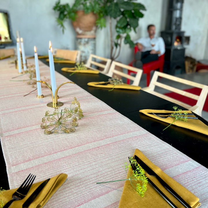 Orion Runner in the group PRODUCTS / THE SET TABLE / Linen table runners at Växbo Lin (560)