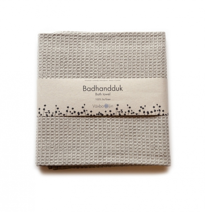 Bubbel Bath towel unbleached in the group PRODUCTS / BATHROOM / Bath towels at Växbo Lin (870-0)