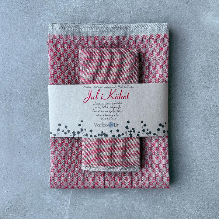 Jul i Köket Bris röd i gruppen SORTIMENT / PRESENTER / Presentset hos Växbo Lin (jk77-12)