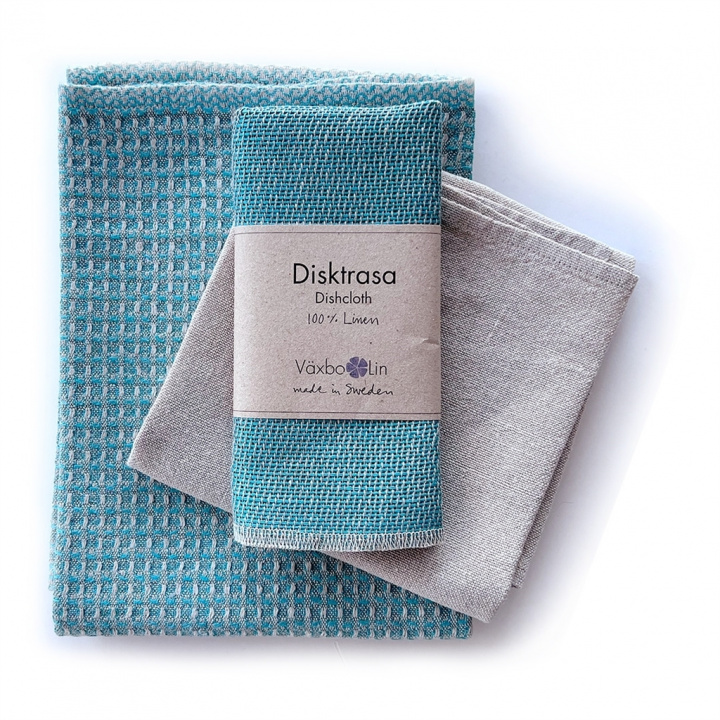 Gift set Bubbel, small Tea towel turquoise in the group PRODUCTS / GIFTS / Wedding gifts at Växbo Lin (pi87-80-19)