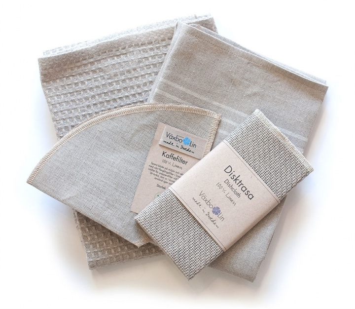 Presentset stor till köket Bubbel, Sara oblekt i gruppen SORTIMENT / PRESENTER / Linnehandduk hos Växbo Lin (pi87-85-22-0)