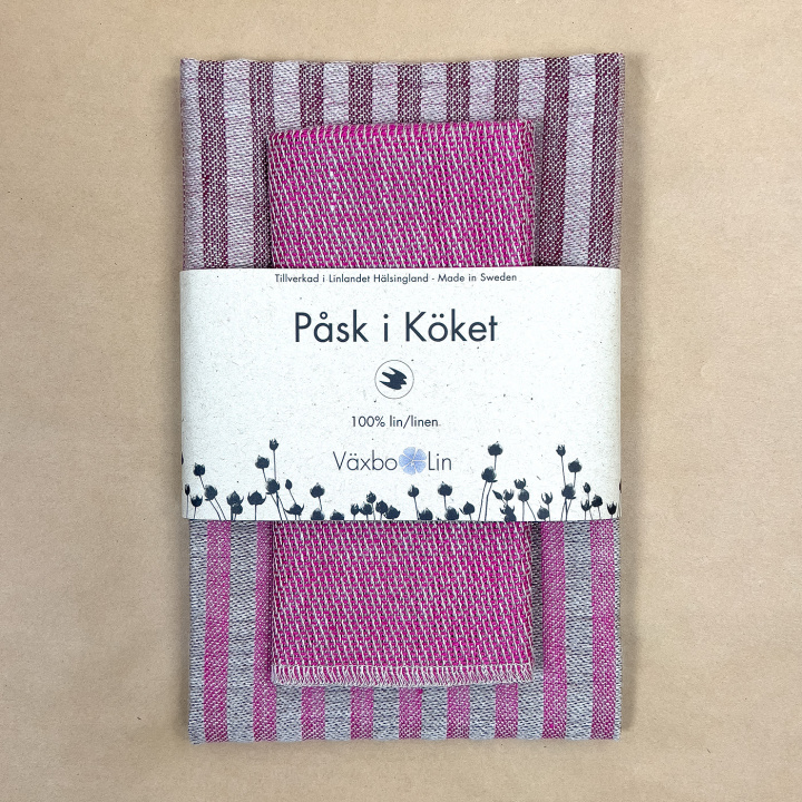 Gift set Easter Lilla Storm cerise/bordeaux in the group PRODUCTS / KITCHEN / Towels at Växbo Lin (pk88-8)